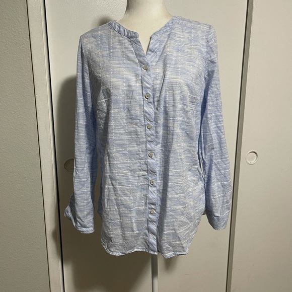 Talbots Tops - Talbots light blue/ white top